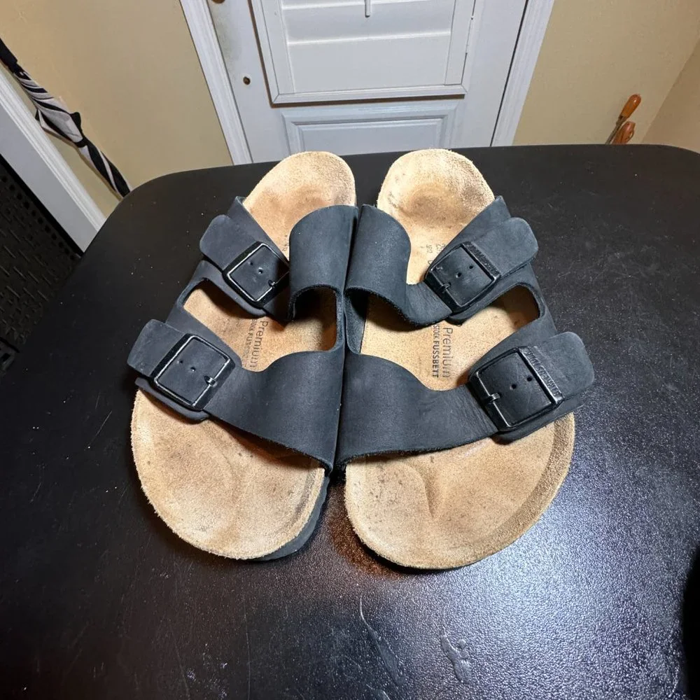 Birkenstock EUR 45 10.5  black nubuck sandal slipper unisex